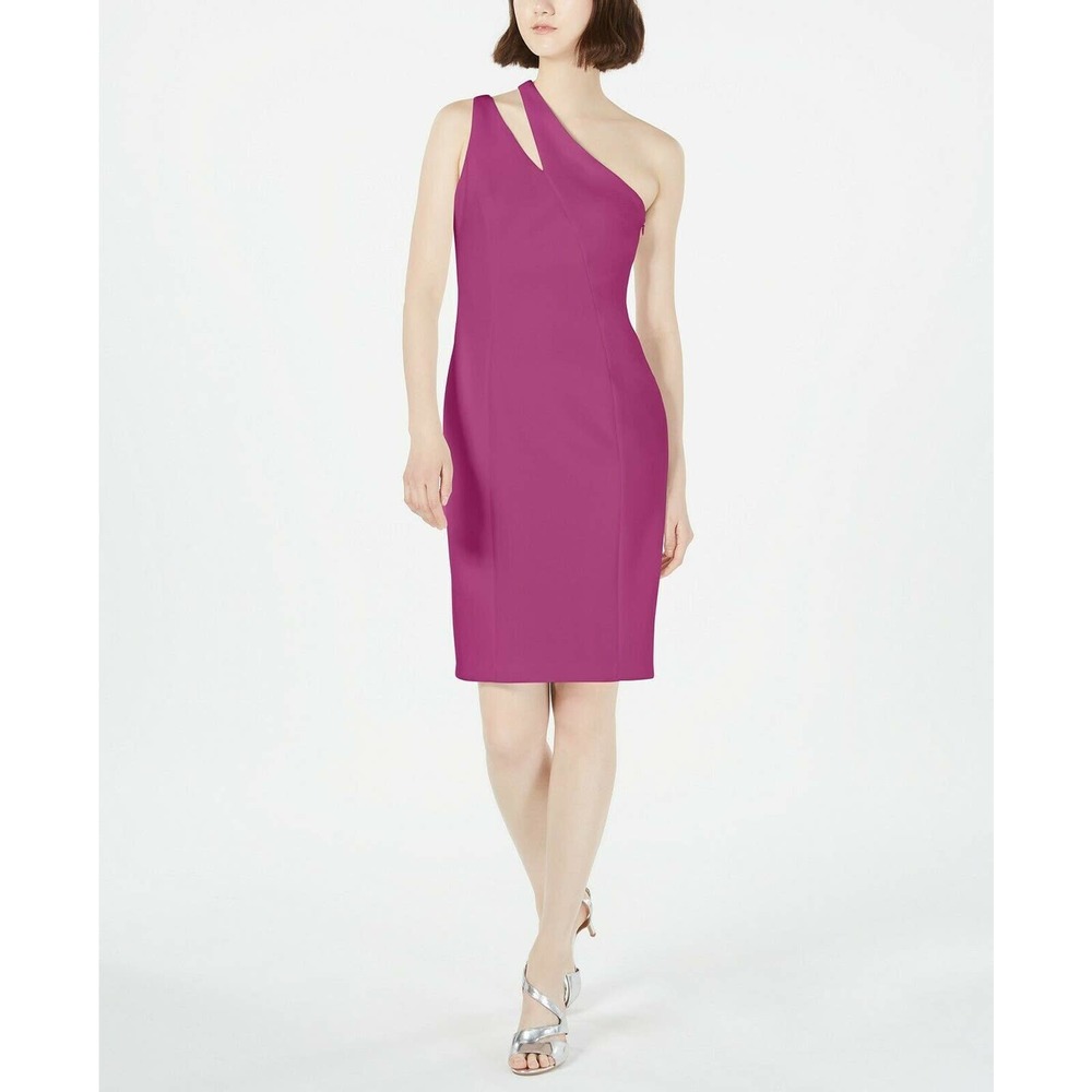 Calvin Klein One-Shoulder Sheath Dress Size 6 C28